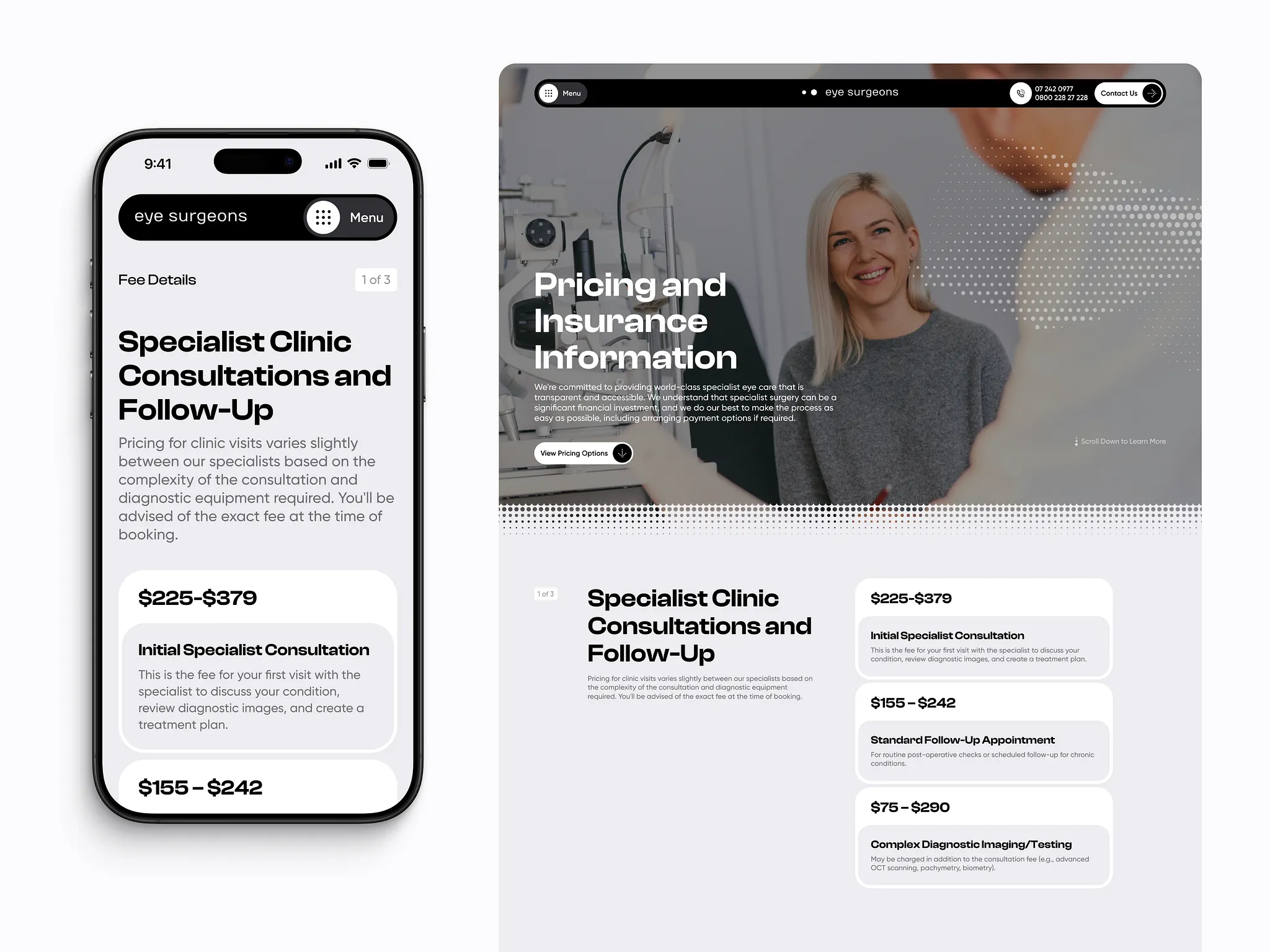 Clean digital design mockup emphasizing layout, color, and interface hierarchy